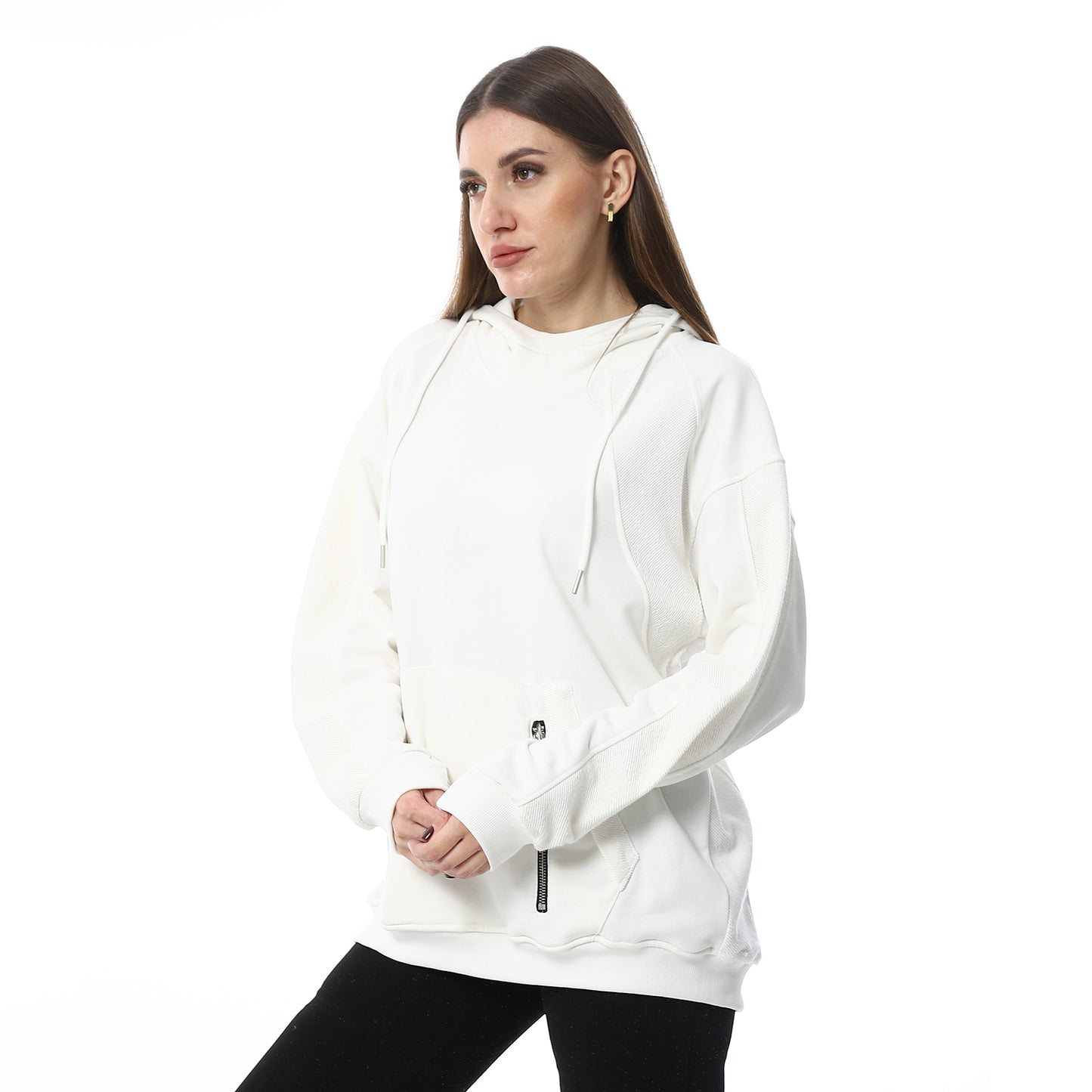 XTCY Summer Milton Hood Sweatshirt with Zipper Pocket Cut women