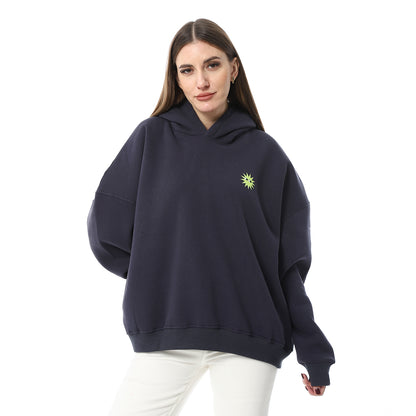 XTCY Milton oversize sweatshirt with sun print hood women