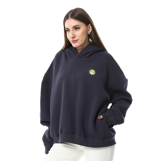 XTCY Milton oversize sweatshirt with sun print hood women