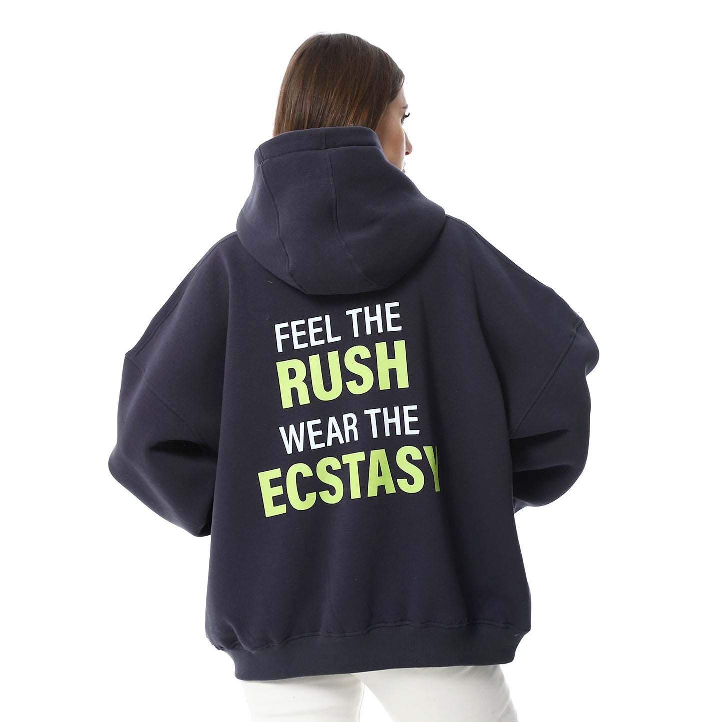 XTCY Milton oversize sweatshirt with sun print hood women