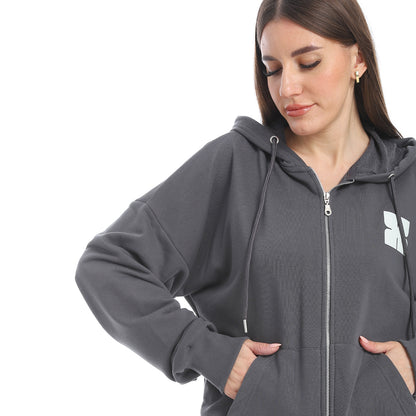 Tracksuit Set Zip Up Hoodie and Wide Leg Sweatpants