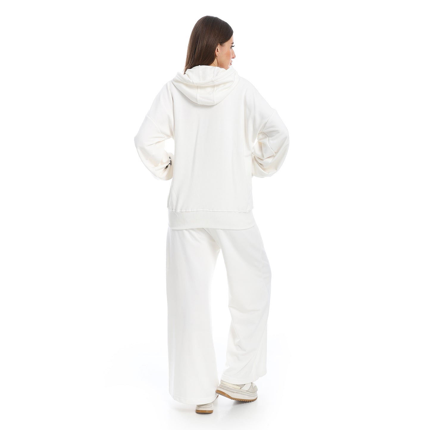 Tracksuit Set Zip Up Hoodie and Wide Leg Sweatpants