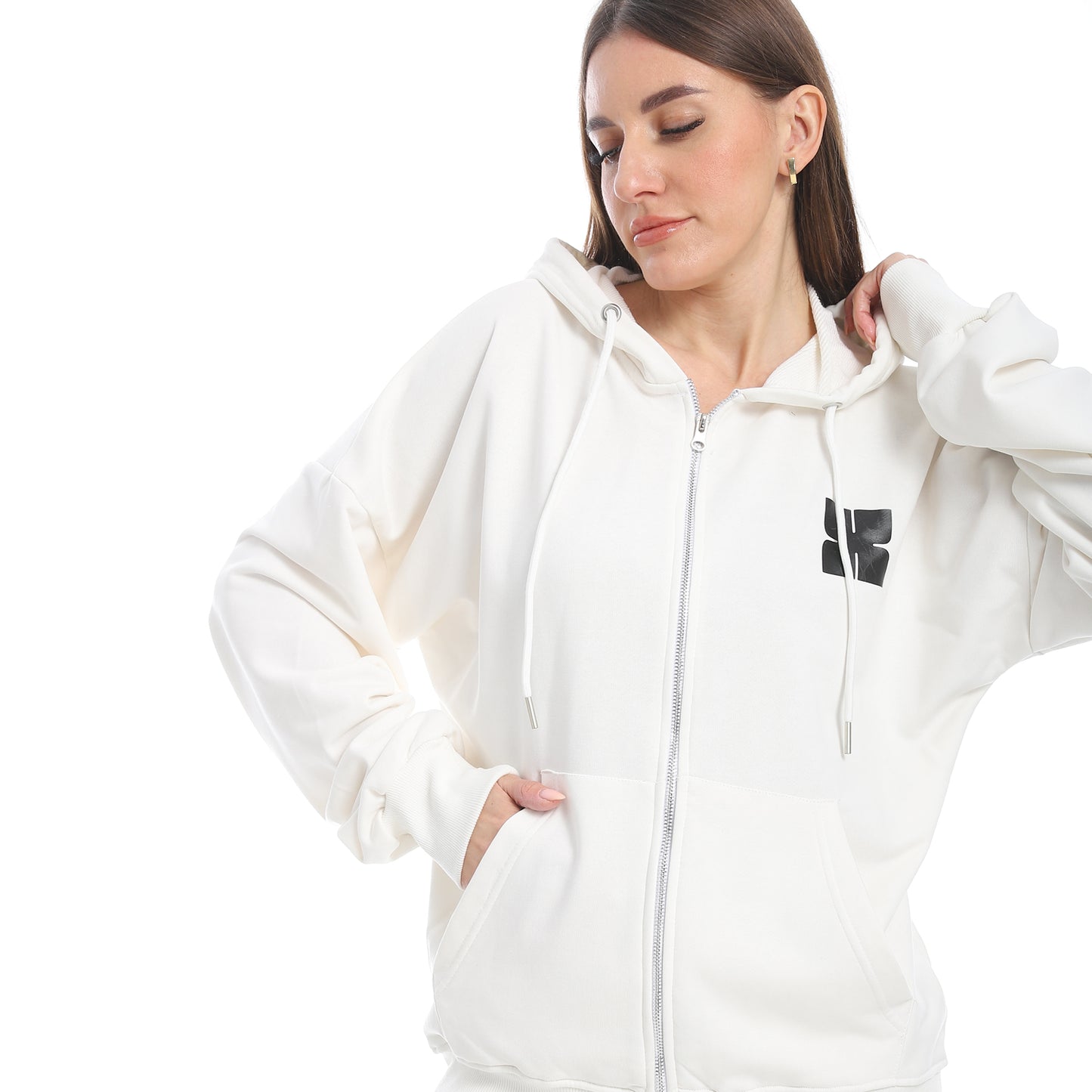 Tracksuit Set Zip Up Hoodie and Wide Leg Sweatpants