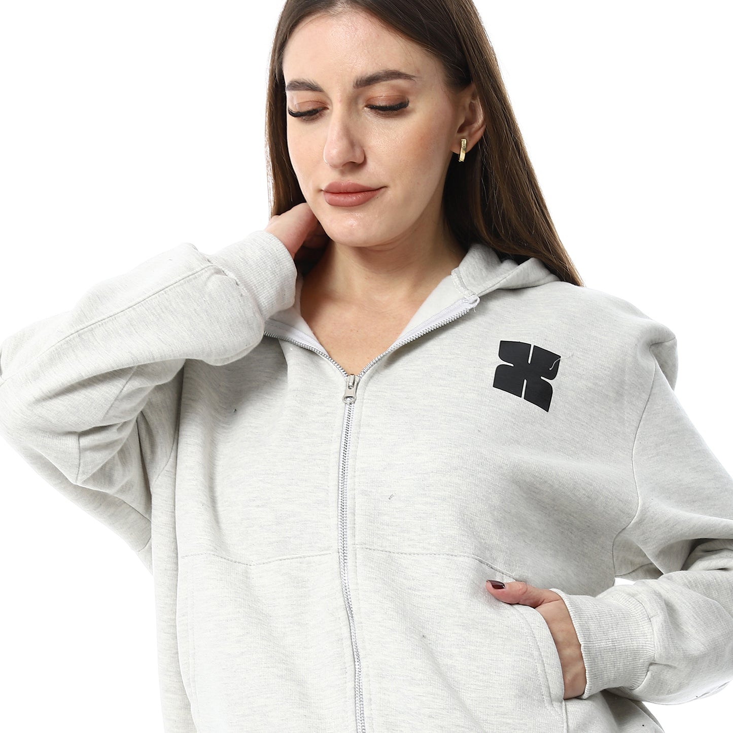 XTCY set with zipper with Pants elephant leg women