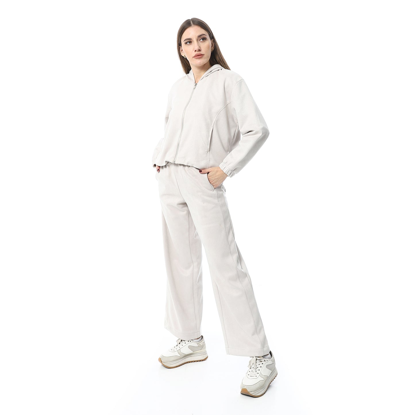 XTCY Suede set Elephant leg Pants women