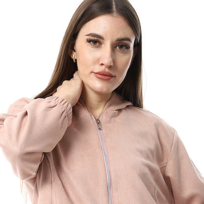 XTCY Suede set Elephant leg Pants women