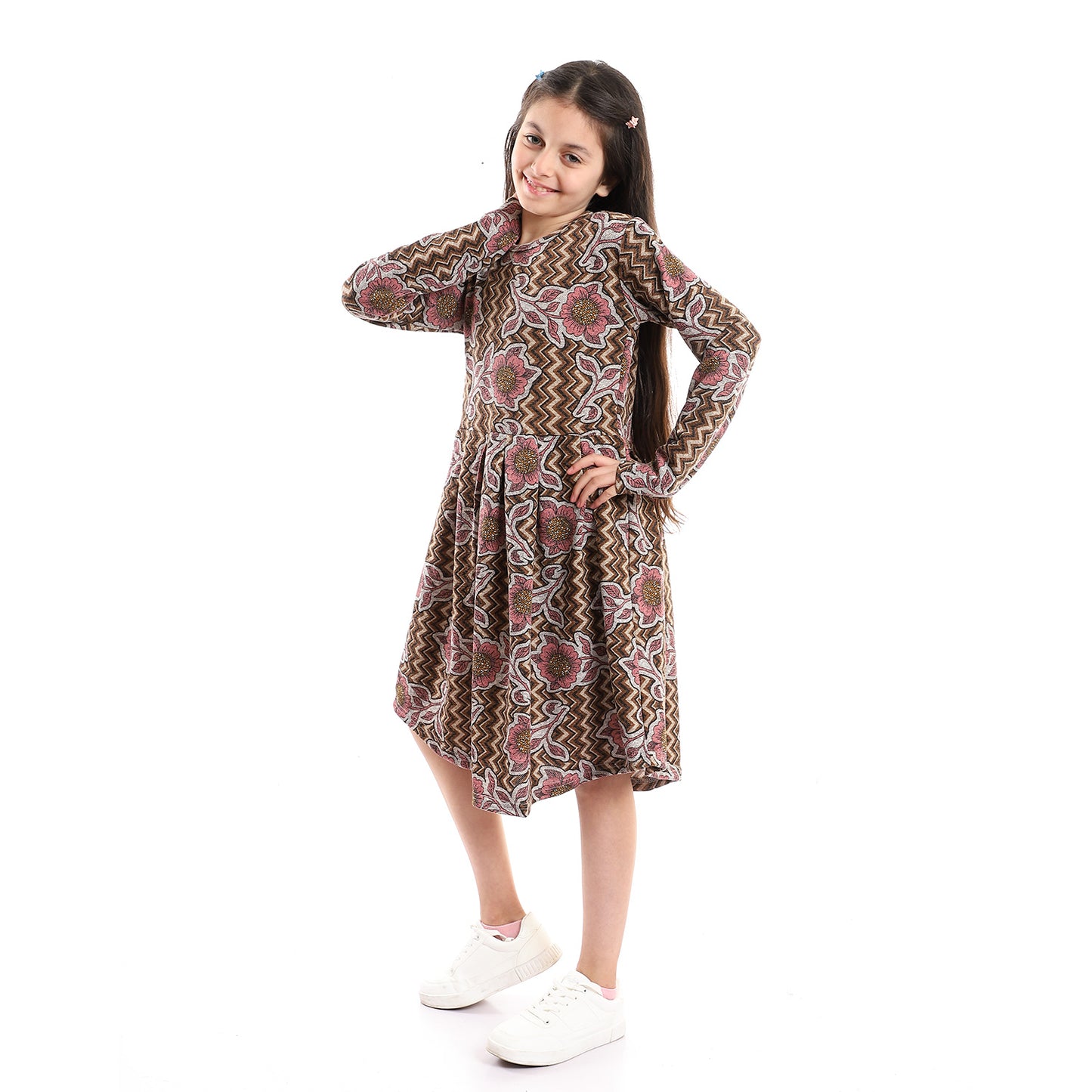 kady-girls-long sleeves printed dress