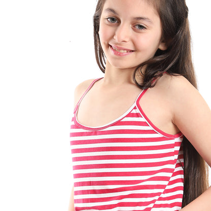 Kady Elastic Waist Spaghetti Sleeves Girls Jumpsuit