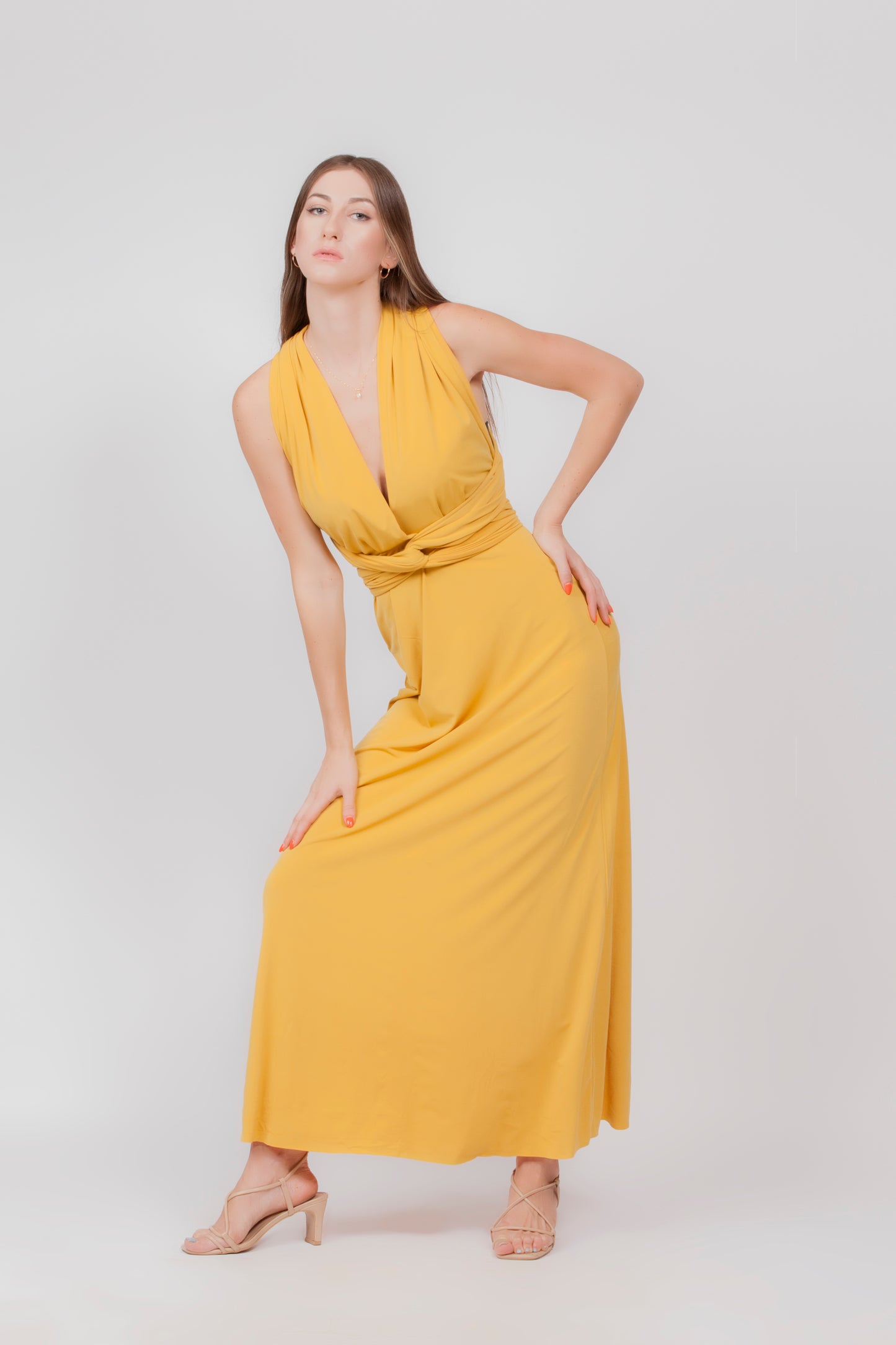 Multi Ways Casual Plain Dress