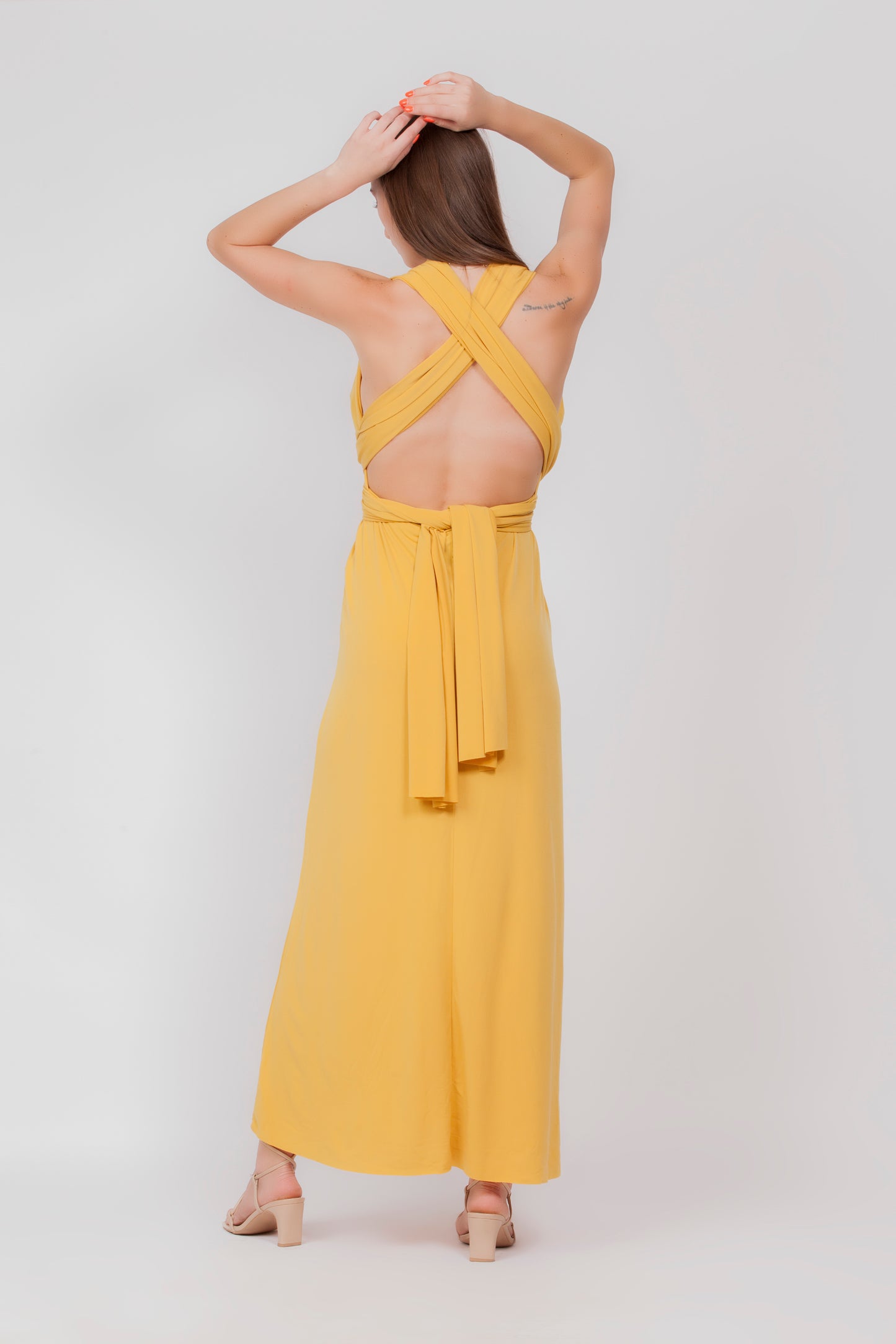 Multi Ways Casual Plain Dress