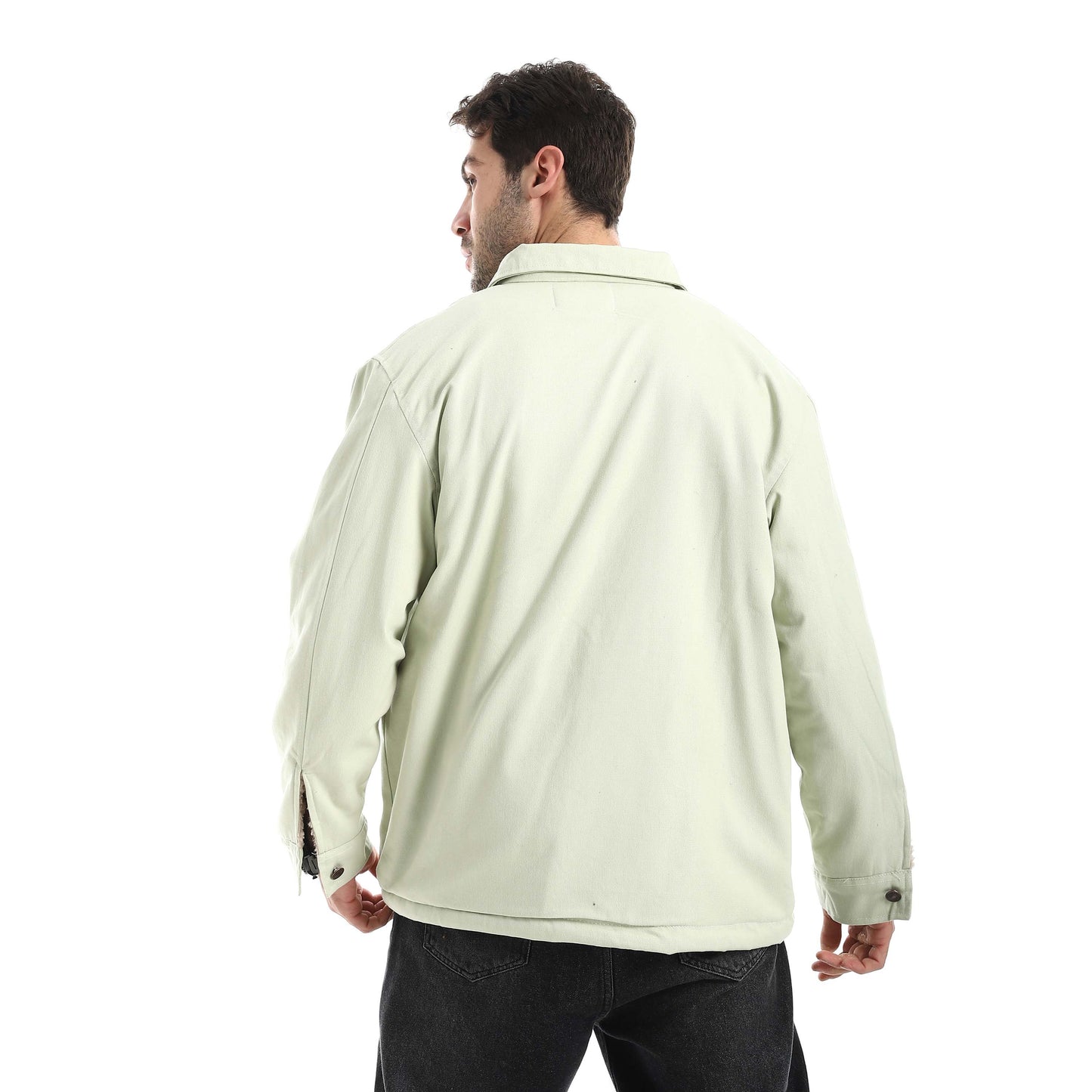 Jabardine jacket with zipper