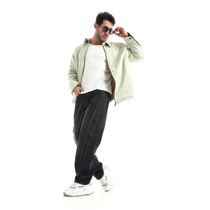 Jabardine jacket with zipper
