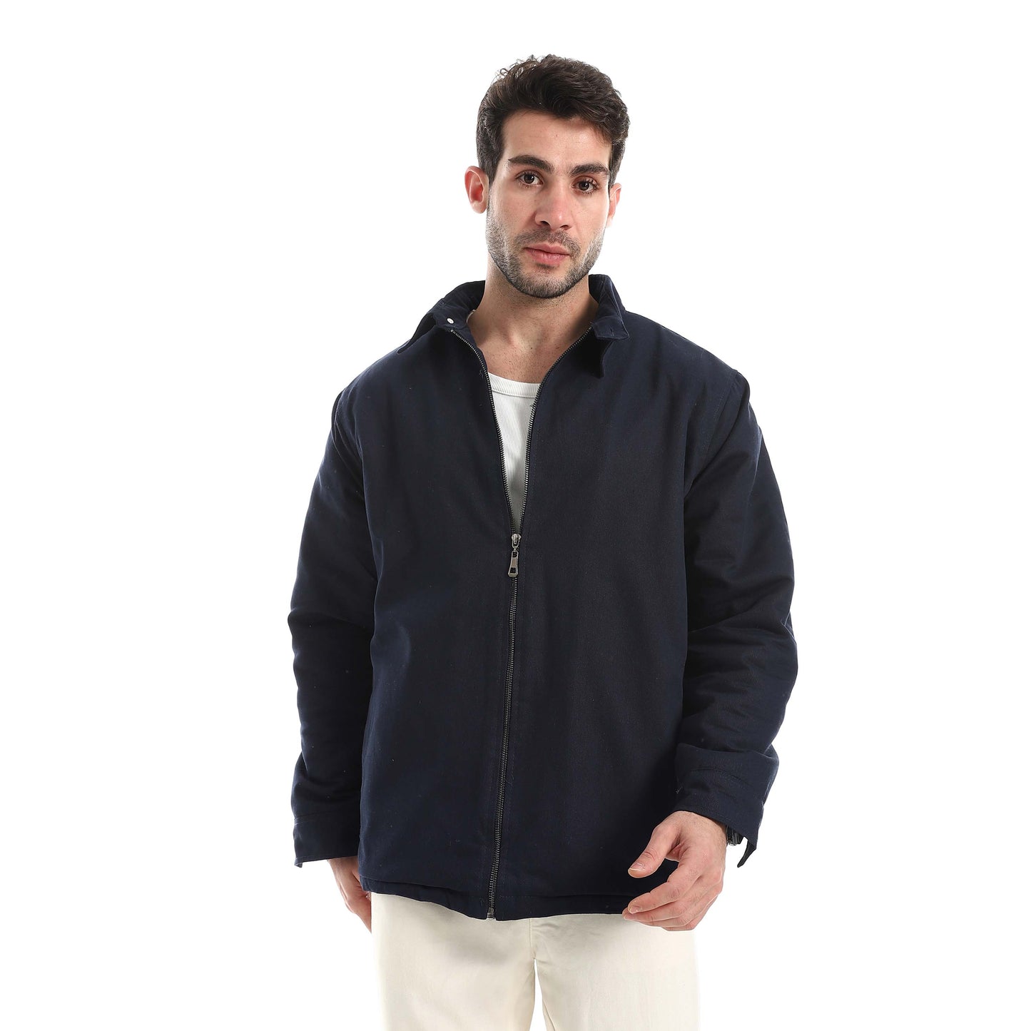 Jabardine jacket with zipper
