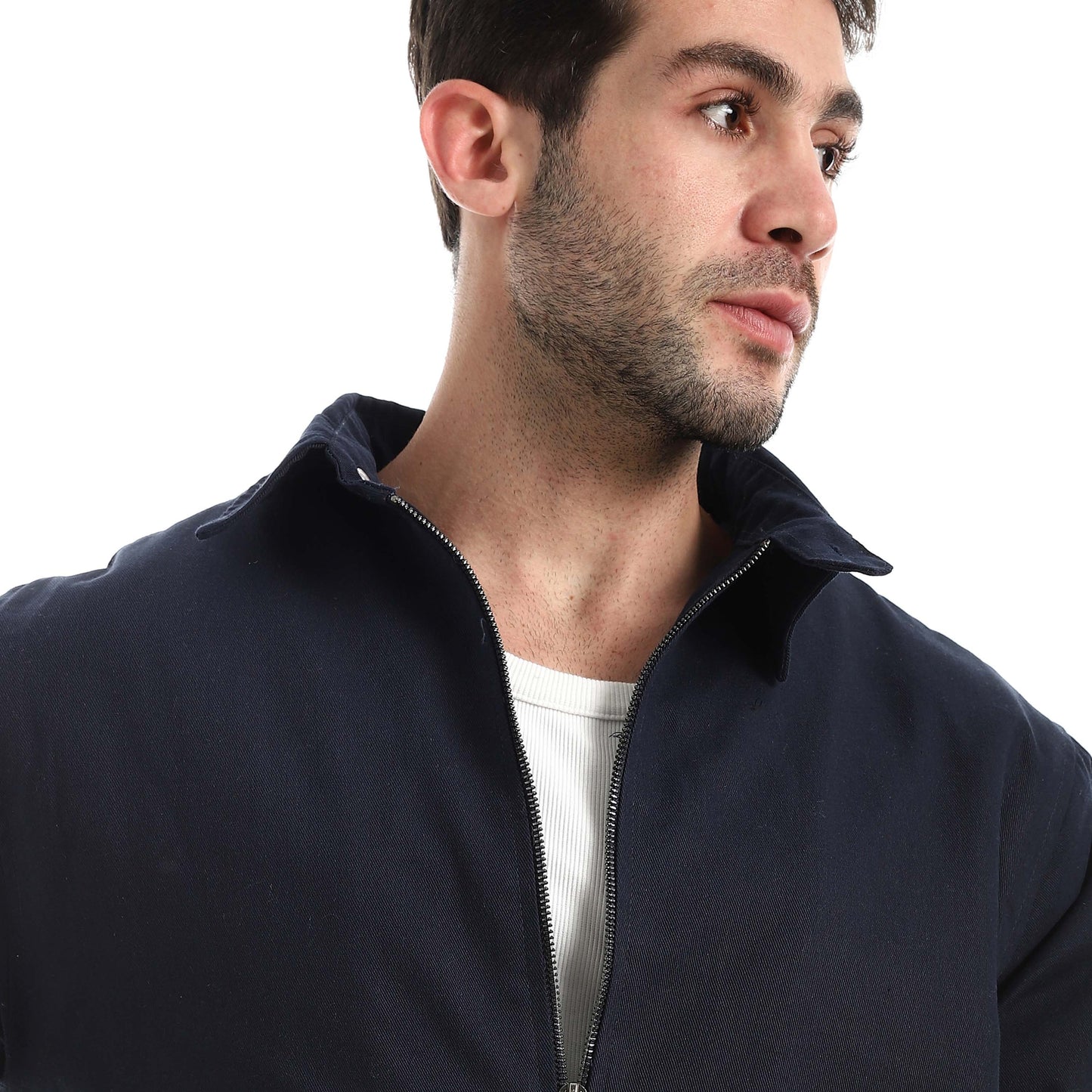 Jabardine jacket with zipper