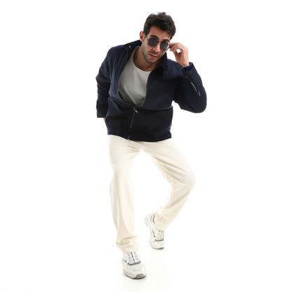 Jabardine jacket with zipper