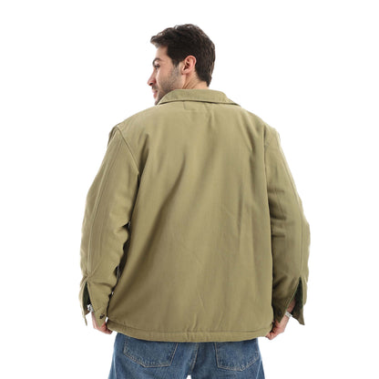 Jabardine jacket with zipper