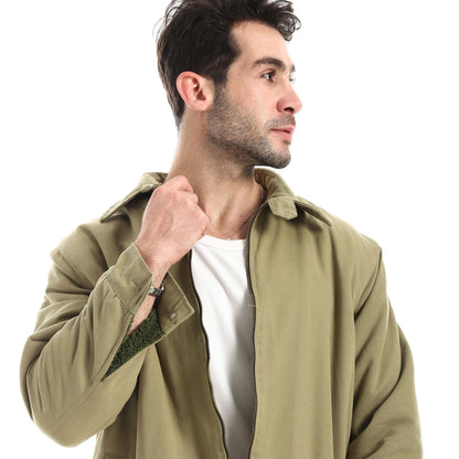 Jabardine jacket with zipper