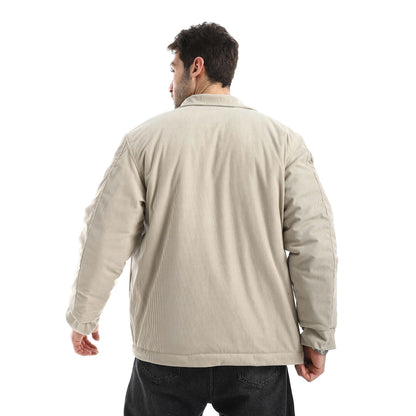 Plush jacket with zipper