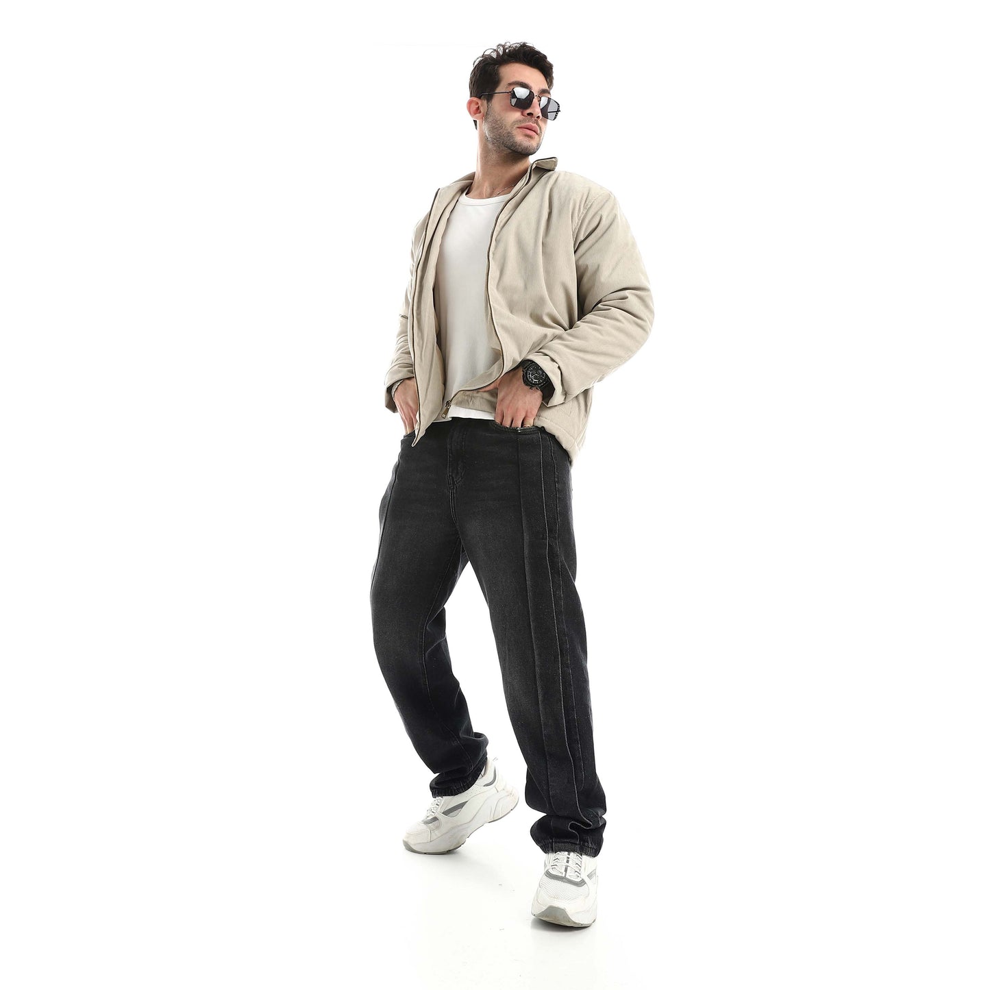 Plush jacket with zipper