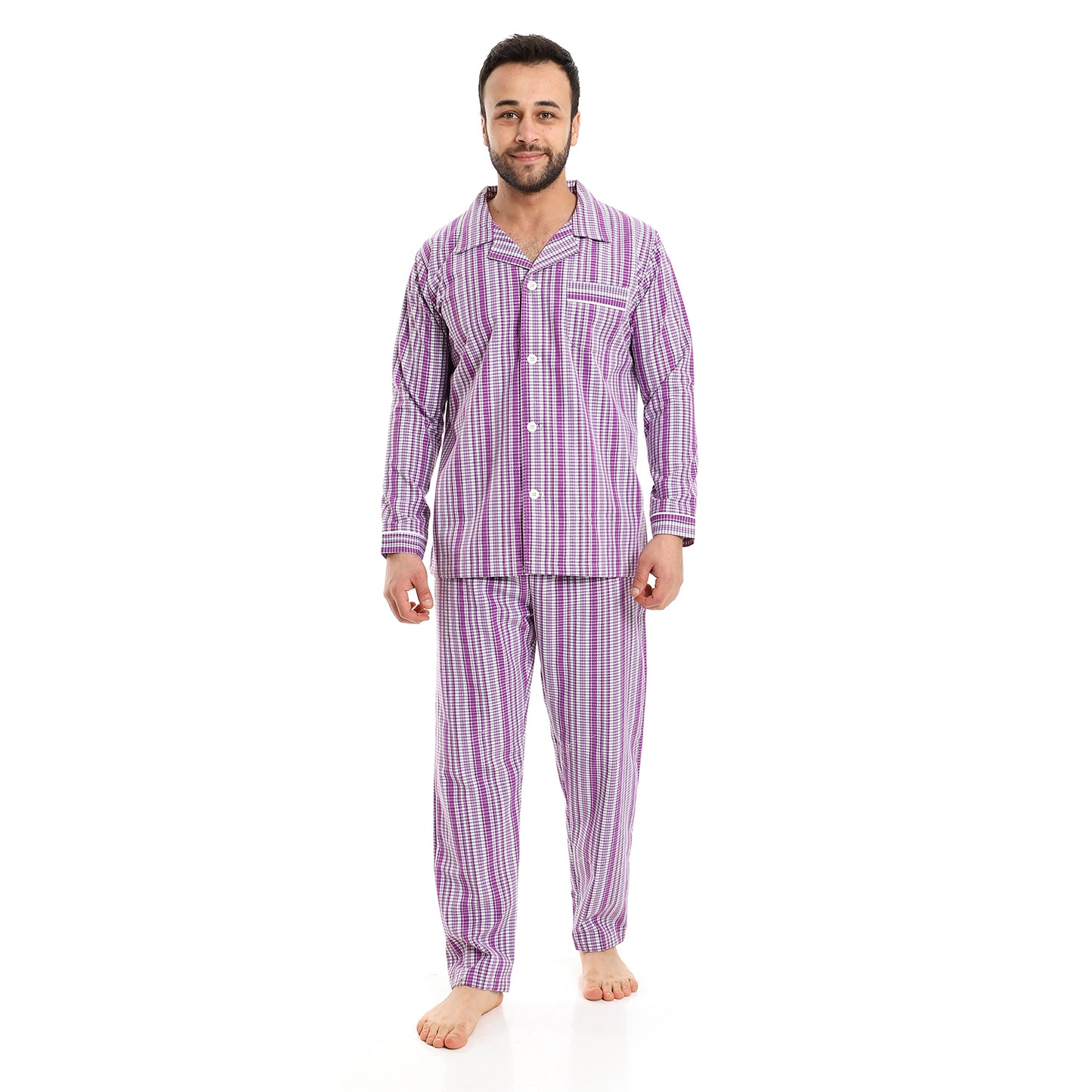 Off cliff full checkered pajama men