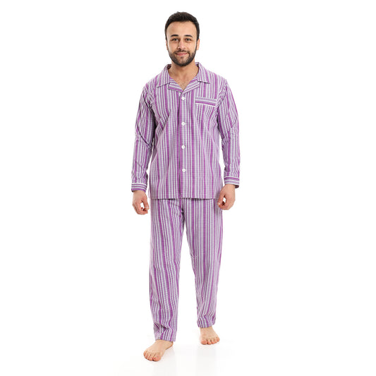 Off cliff full checkered pajama men