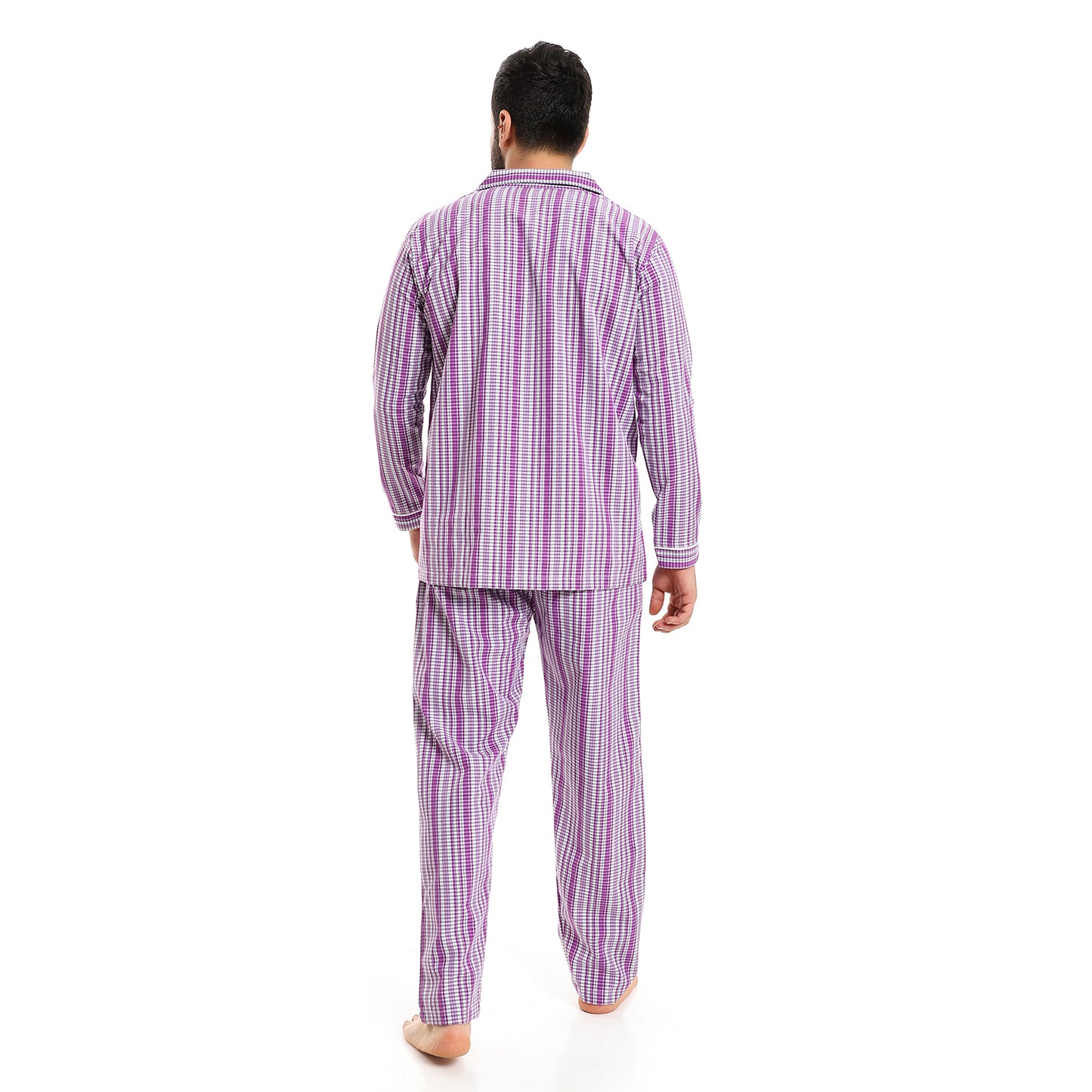 Off cliff full checkered pajama men
