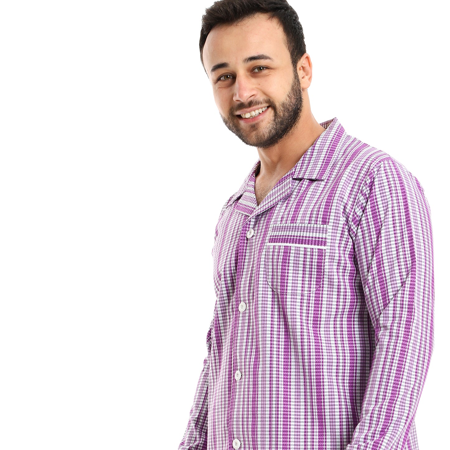 Off cliff full checkered pajama men