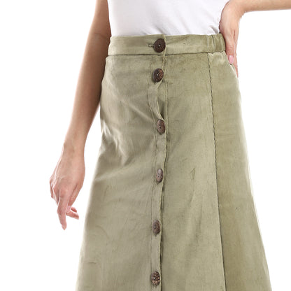 تنورة جميلة بتصميم مضلع وخصر مطاطي للنساء