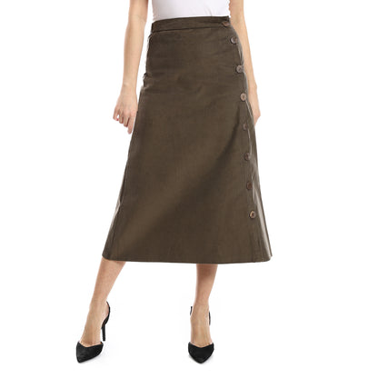 تنورة جميلة بتصميم مضلع وخصر مطاطي للنساء