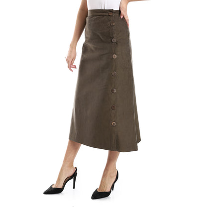 تنورة جميلة بتصميم مضلع وخصر مطاطي للنساء