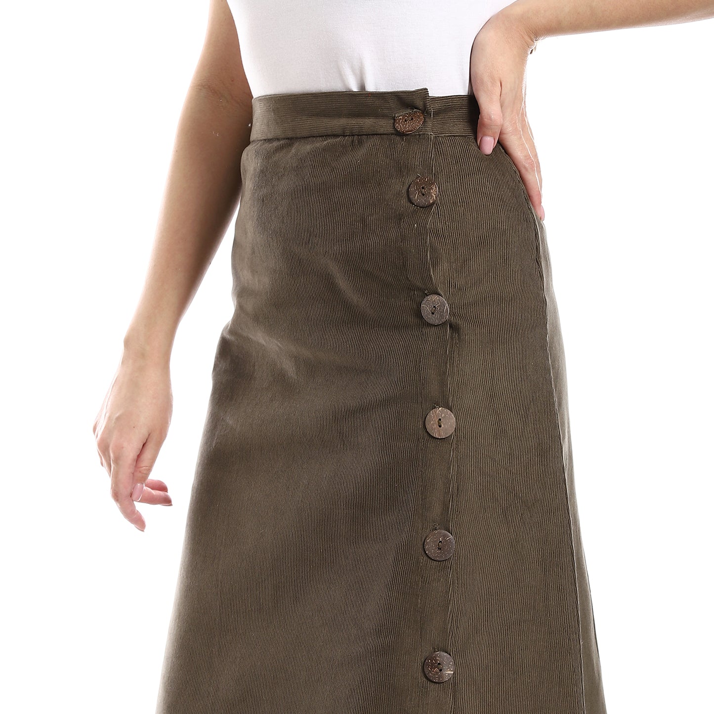 تنورة جميلة بتصميم مضلع وخصر مطاطي للنساء