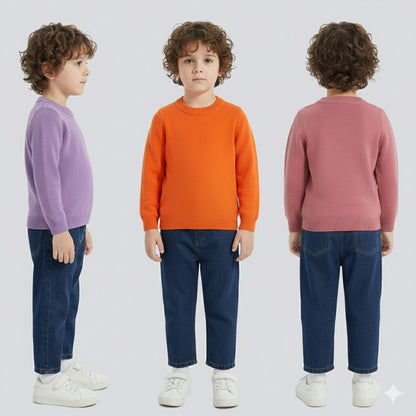 Bundle Solid Round Neck Boucleet 3 Pieces