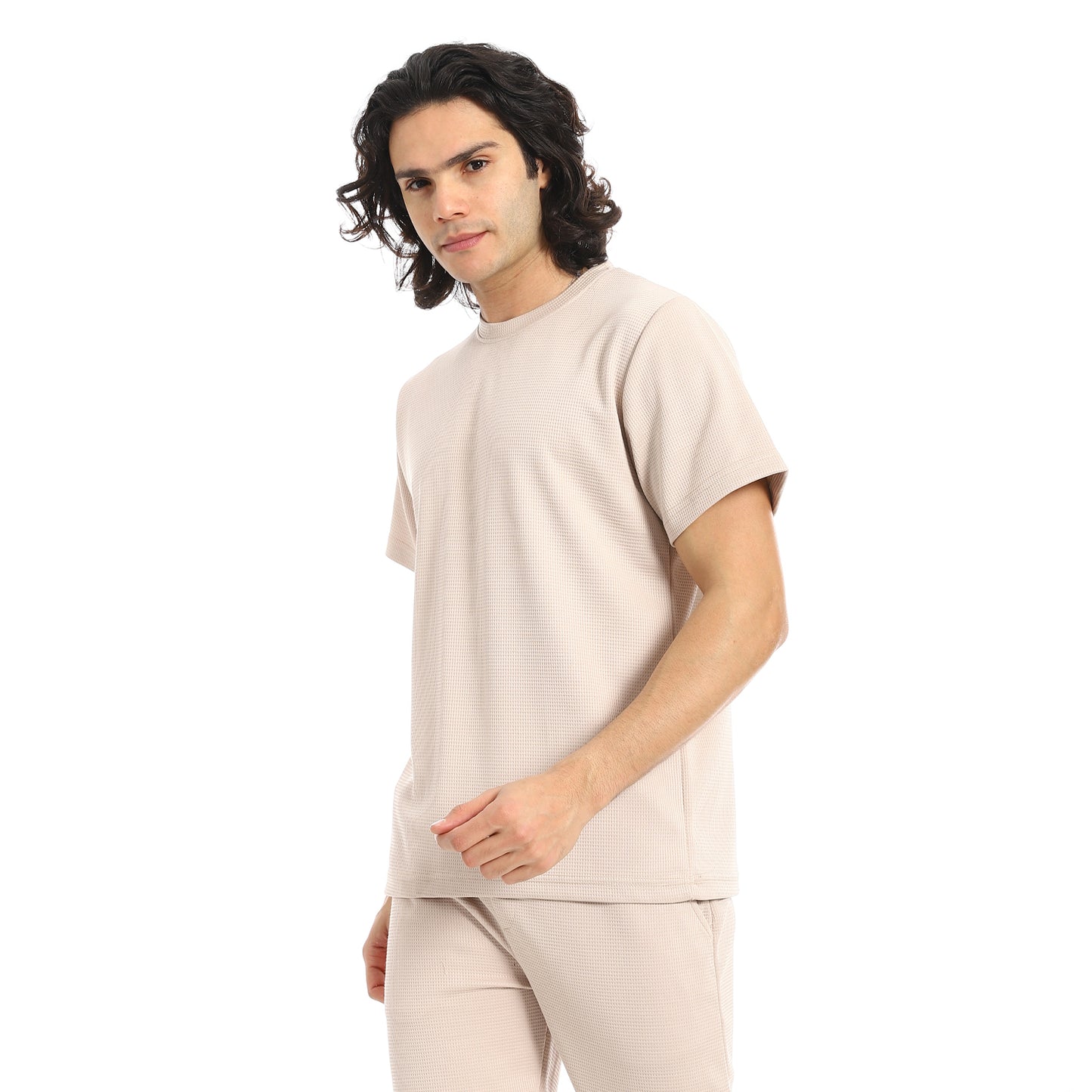 Short Sleeves Slip On T-Shirt and Pants Set