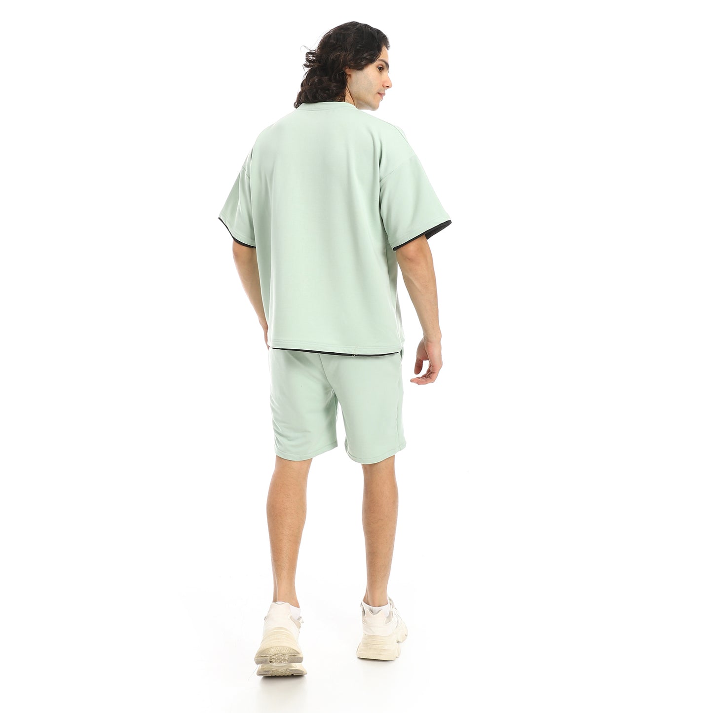 Slip On Printed T Shirt and Shorts Set
