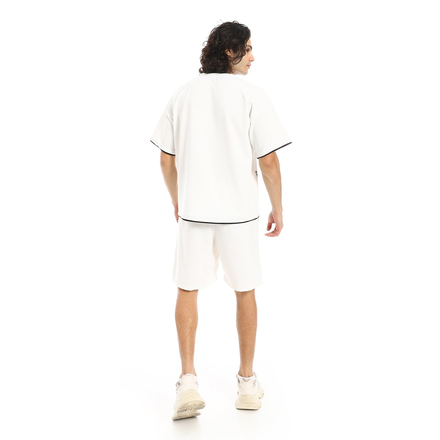 Slip On Printed T Shirt and Shorts Set