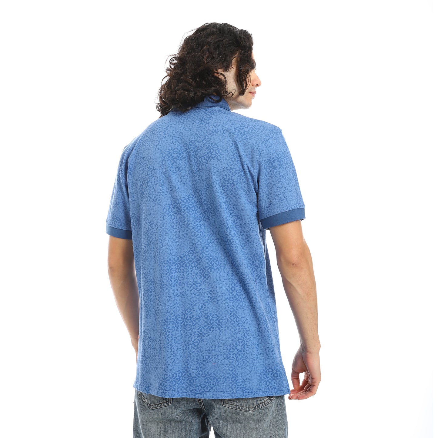 Self Pattern Regular Fit Polo Shirt