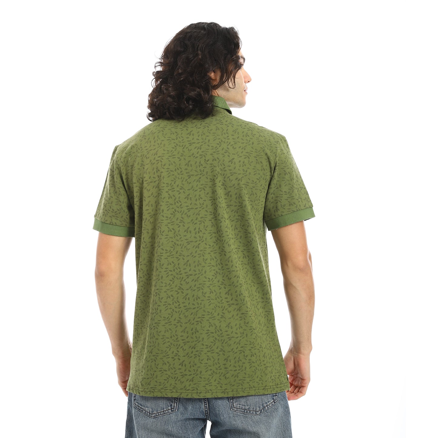 Self Pattern Regular Fit Polo Shirt