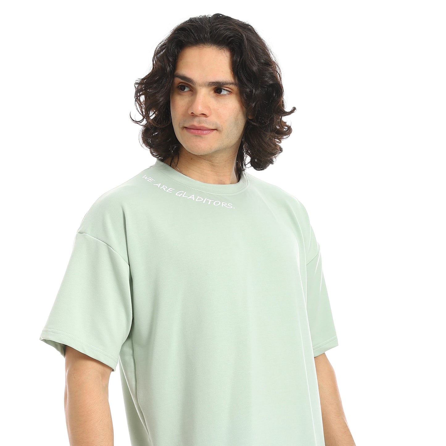 White Slip On Back Printed T-Shirt and Pants Set