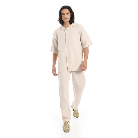 heavy linen suit with pant