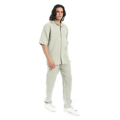 heavy linen suit with pant
