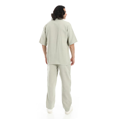 heavy linen suit with pant