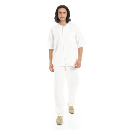 heavy linen suit with pant