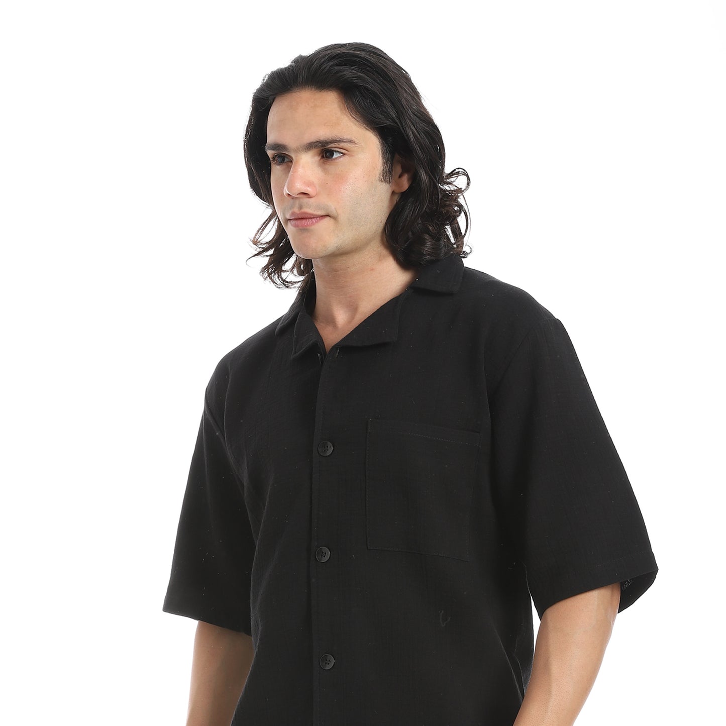 heavy linen suit with short