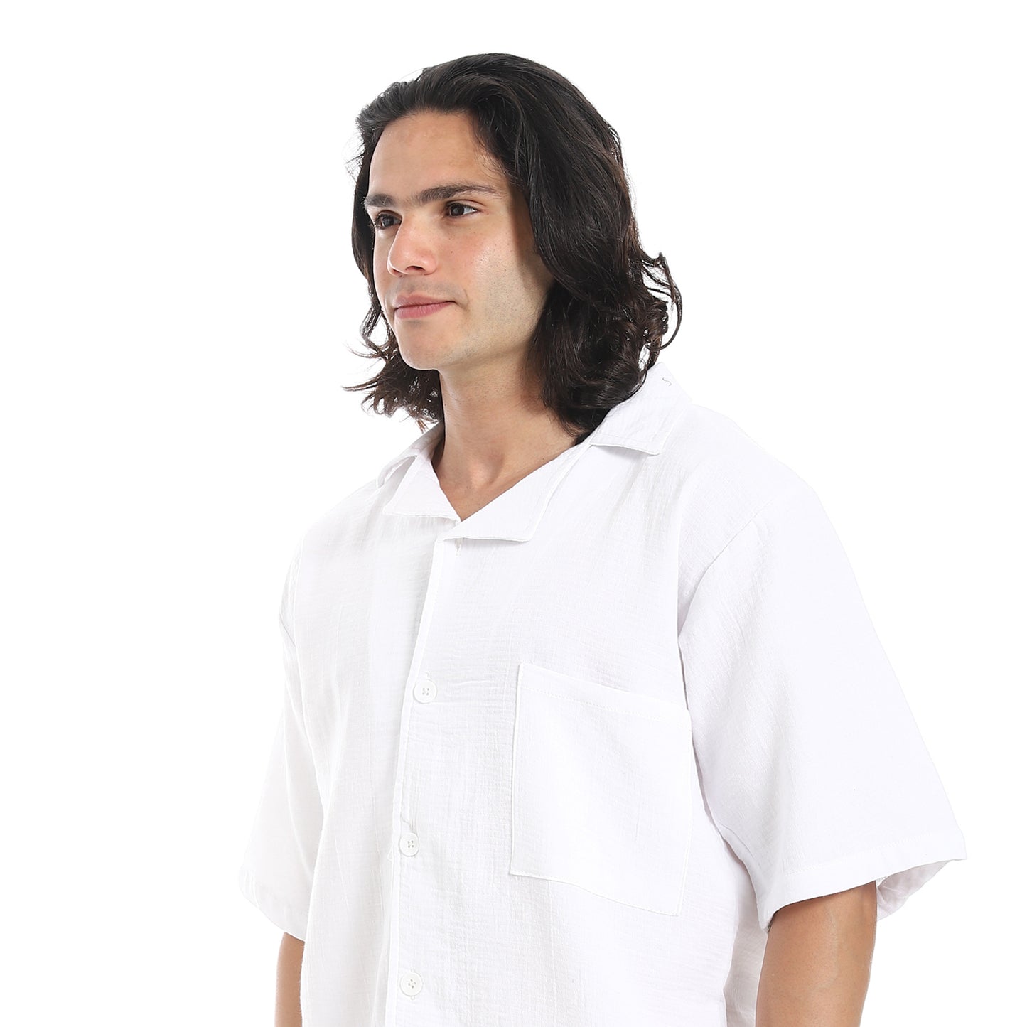 heavy linen suit with short