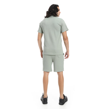 ribbed set with short