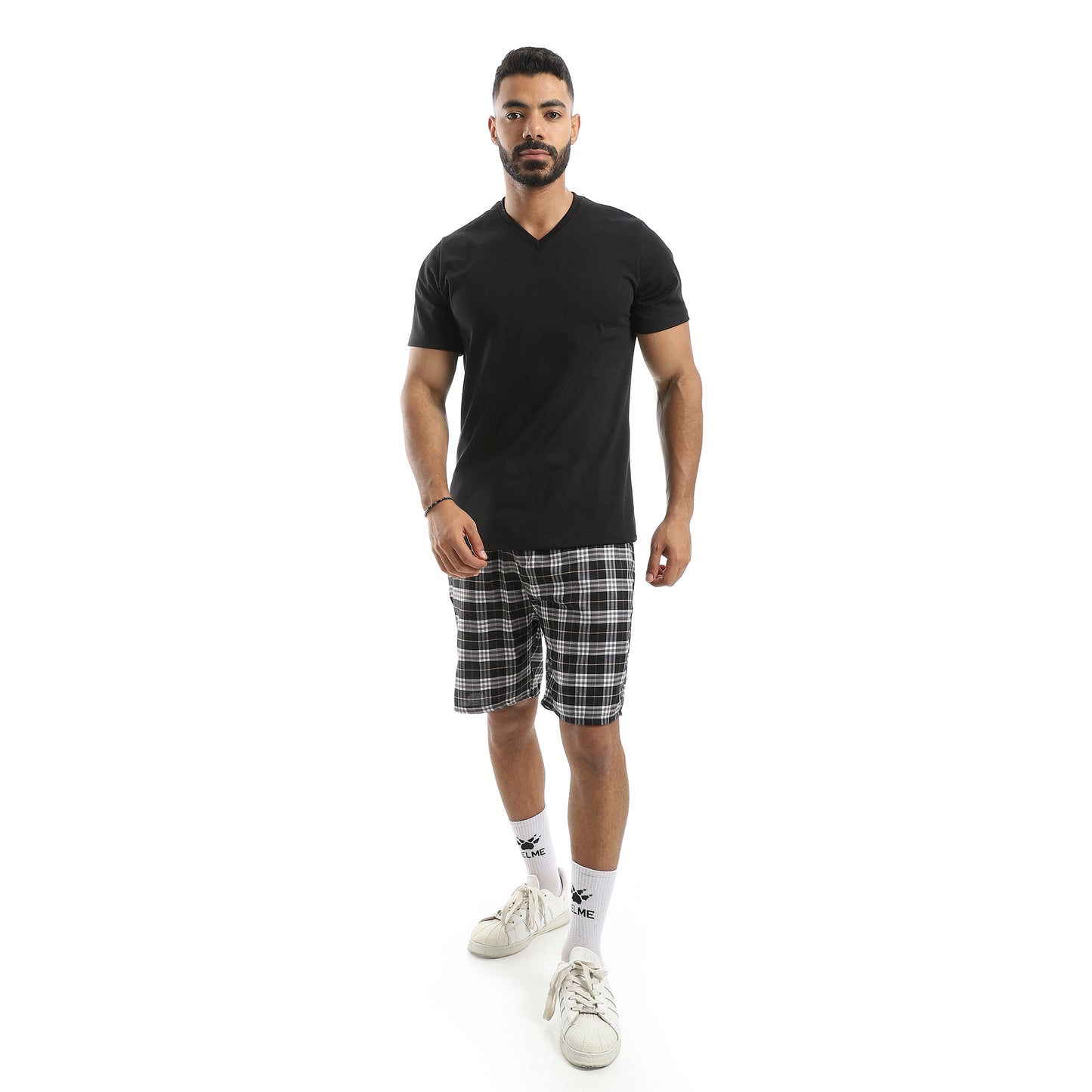 Cotton Short and V Collar Half Sleeves T-Shirt Pijama Set