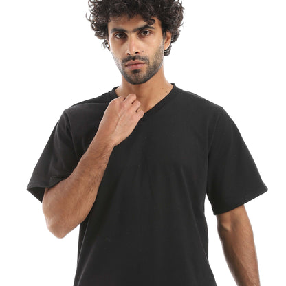 RED CIRCLE V-neck pajamas and plain shorts men