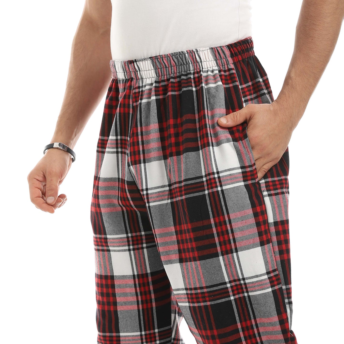 Red Circle Gingham Pant Men
