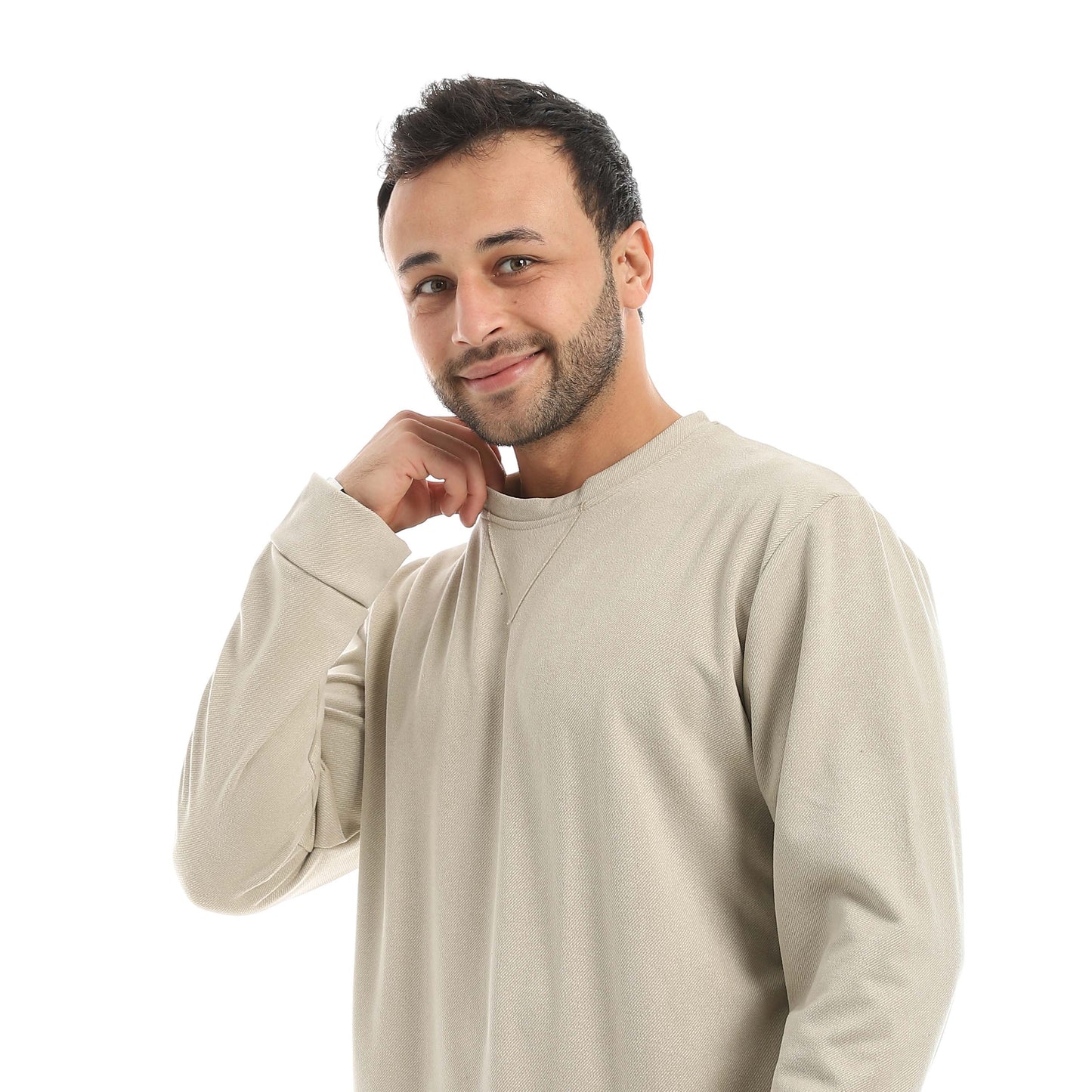 Red Circle Pajama Chamois Round Neck with Gingham Pant Men