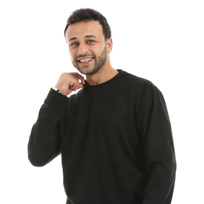 Red Circle Pajama Chamois Round Neck with Gingham Pant Men